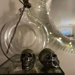 Pottery Barn SKULLS Salt & Pepper Shakers 💀